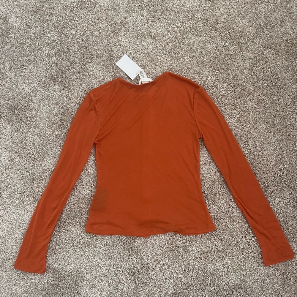 H&M Orange Button-Up Blouse - Picture 4 of 4